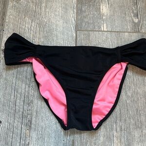 Victoria’s Secret pink black bikini bottoms medium women’s